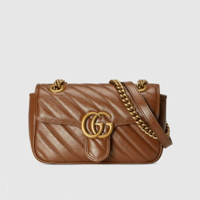 구찌 여성 브라운 마몬트백 - Gucci Womens Brown Marmont Bag - gu493x