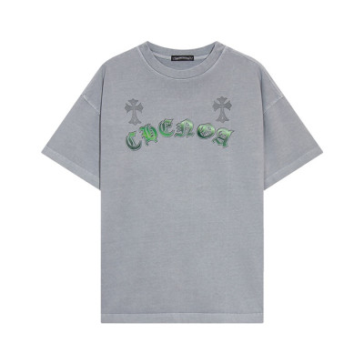 크롬하츠 남성 그레이 크루넥 반팔티 - Chrom Hearts Mens Gray Short sleeved T-shirts - ch105x