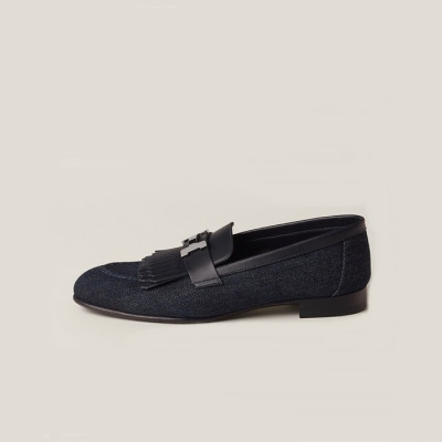 에르메스 여성 네이비 로얄 로퍼 - Hermes Womens Navy Loafer - he152x