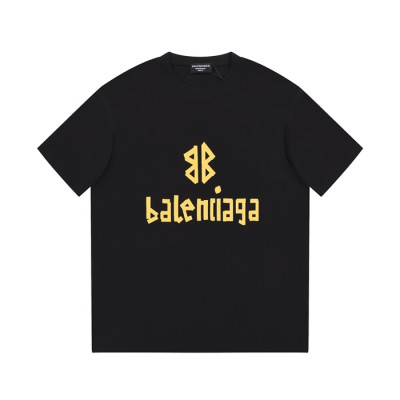 발렌시아가 남성 블랙 크루넥 반팔티 - Balenciaga Mens Black Short sleeved Tshirts - ba283x