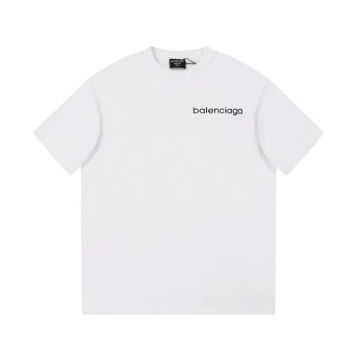 발렌시아가 남성 화이트 크루넥 반팔티 - Balenciaga Mens White Short sleeved Tshirts - bu289x