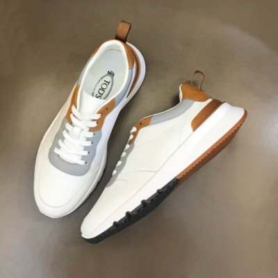 토즈 남성 베이직 화이트 스니커즈 - Tods Mens White Sneakers - tod311x