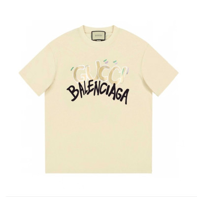 구찌 남/녀 아이보리 크루넥 반팔티 - Gucci Unisex Ivory Short sleeved Tshirts - gu589x