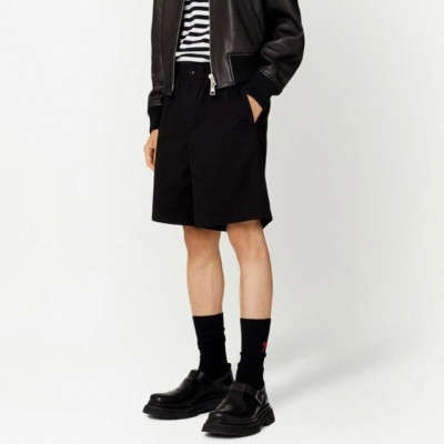 아미 남성 블랙 반바지 - Ami Mens Black Half-pants - am01x