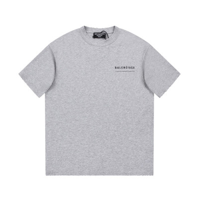 발렌시아가 남성 그레이 크루넥 반팔티 - Balenciaga Mens Gray Short sleeved Tshirts - ba301x