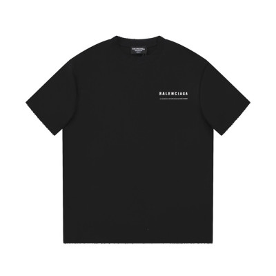 발렌시아가 남성 블랙 크루넥 반팔티 - Balenciaga Mens Black Short sleeved Tshirts - ba302x