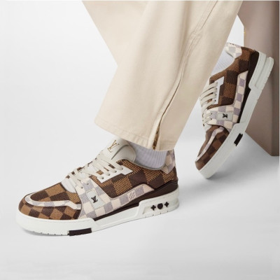 루이비통 남/녀 브라운 스니커즈 - Louis vuitton Unisex Brown Sneakers - lv778x