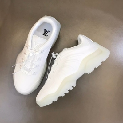 루이비통 남성 화이트 스니커즈 - Louis vuitton Mens White Sneakers - lv782x