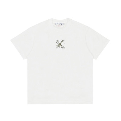 오프화이트 남성 모던 화이트 반팔티 - Off white Mens White Short sleeved Tshirts - of41x