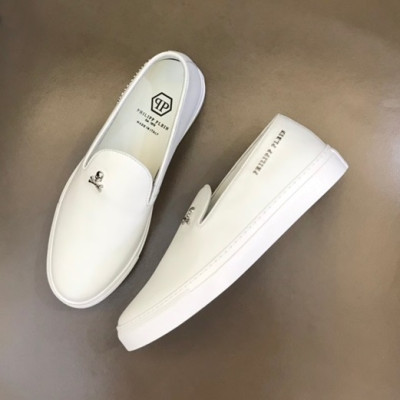 필립플레인 남성 모던 화이트 슬립온 - Philipp Plein Mens White Slip-on - ph08x