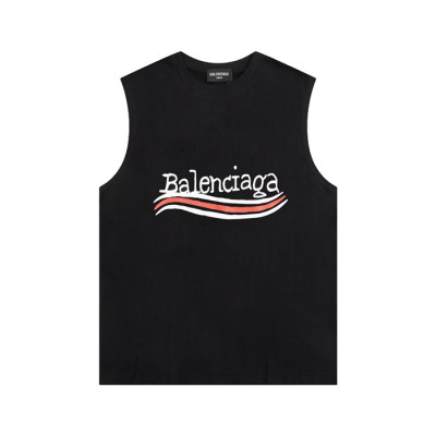 발렌시아가 남성 블랙 크루넥 나시 - Balenciaga Mens Black Sleeveless Shirts - ba345x