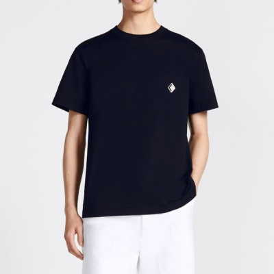 디올 남성 블랙 크루넥 반팔티 - Dior Mens Black Short sleeved Tshirts - di431x