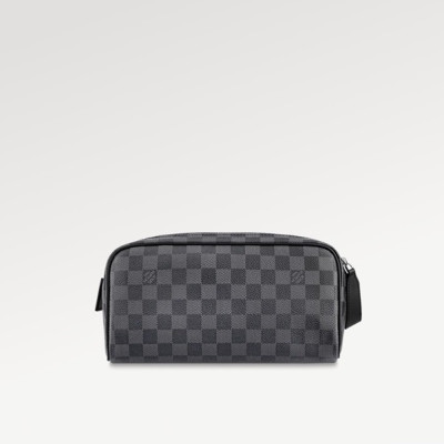 루이비통 남성 모노그램 블랙 핸드백 - Louis vuitton Mens Black Hand Bag - lv821x