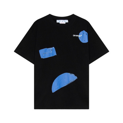 오프화이트 남성 모던 블랙 반팔티 - Off white Mens Black Short sleeved Tshirts - of49x