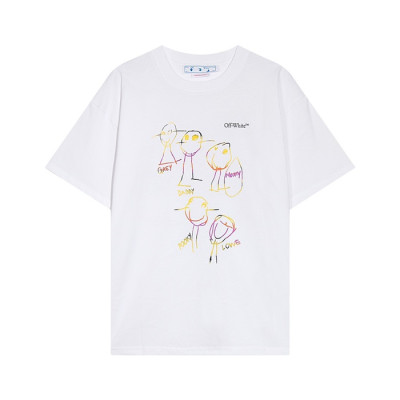 오프화이트 남성 모던 화이트 반팔티 - Off white Mens White Short sleeved Tshirts - of53x