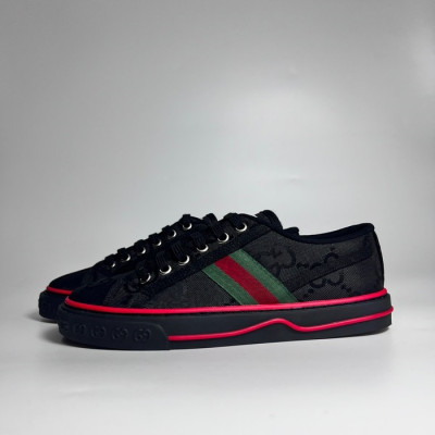 구찌 남/녀 블랙 스니커즈 - Gucci Unisex Black Sneakers- gu627X