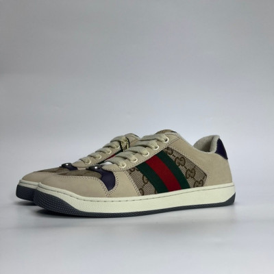 구찌 남/녀 베이지 스니커즈 - Gucci Unisex Beige Sneakers- gu630X