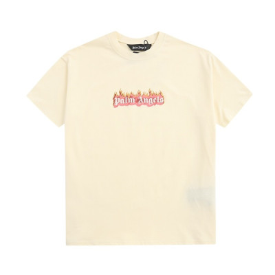 팜 엔젤스 남성 아이보리 크루넥 반팔티 - Pam Angels Mens Ivory Tshirts - pam401x