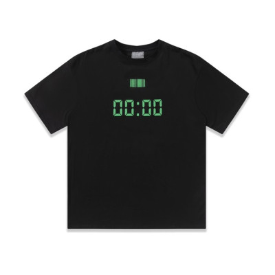 베트멍 남/녀 트렌디 블랙 반팔티 - Vetements Unisex Black Tshirts - vet326x