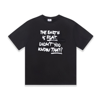 베트멍 남/녀 트렌디 블랙 반팔티 - Vetements Unisex Black Tshirts - vet330x