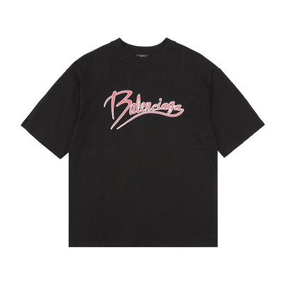 발렌시아가 남성 블랙 크루넥 반팔티 - Balenciaga Mens Black Short sleeved Tshirts - ba364x