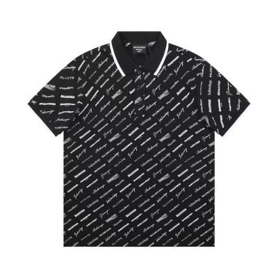 발렌시아가 남성 블랙 폴로 반팔티 - Balenciaga Mens Black Short sleeved Tshirts - ba369x