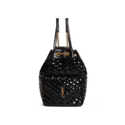 입생로랑 여성 블랙 백팩 - Saint Laurent Womens Black Back Pack - ysl789x