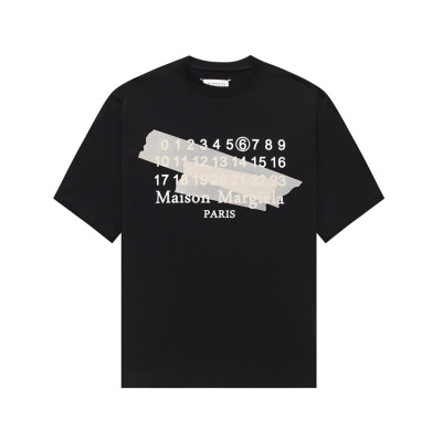 메종마르지엘라 남/녀 크루넥 블랙 반팔티 - Maison Margiela Unisex Black Tshirts - mai147x