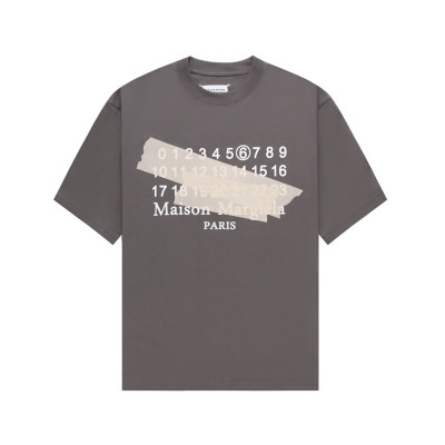 메종마르지엘라 남/녀 크루넥 그레이 반팔티 - Maison Margiela Unisex Gray Tshirts - mai148x