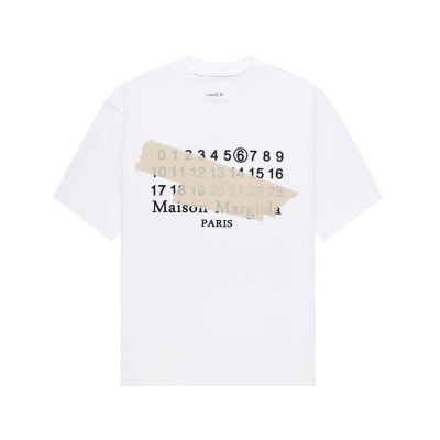 메종마르지엘라 남/녀 크루넥 화이트 반팔티 - Maison Margiela Unisex White Tshirts - mai148x