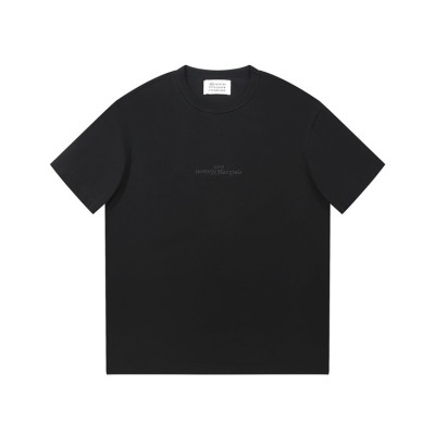 메종마르지엘라 남/녀 크루넥 블랙 반팔티 - Maison Margiela Unisex Black Tshirts - mai151x