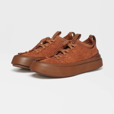 에르메네질도 제냐 남성 카멜 스니커즈 - Ermenegildo Zegna Mens Camel Sneakers - ze83x