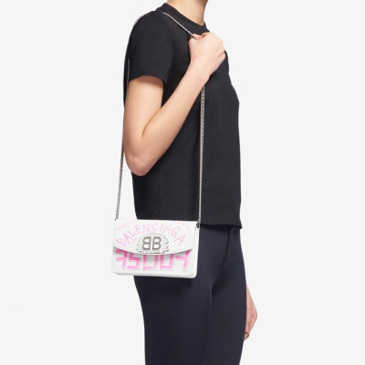 발렌시아가 여성 화이트 솔더백- Balenciaga Womens White Shoulder Bag - ba398x
