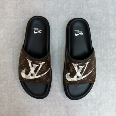 루이비통 남성 브라운 슬리퍼 - Louis vuitton Mens Brown Slippers - lv999x