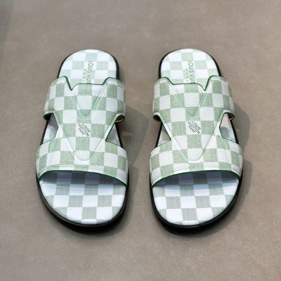 루이비통 남성 그린 슬리퍼 - Louis vuitton Mens Green Slippers - lv1015x