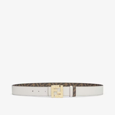 펜디 남성 시그니처 양면 화이트 벨트 - Fendi Mens White Belts - fe123x