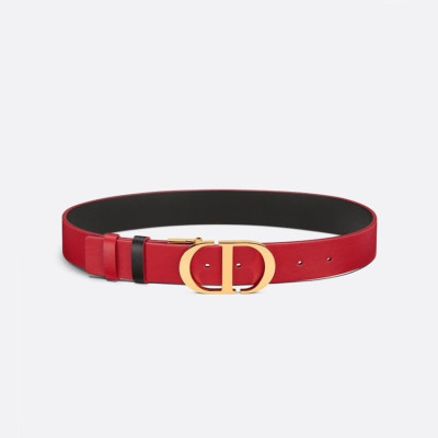 디올 여성 레드 몽테뉴 벨트 - Dior Womens Red Belts - di482x