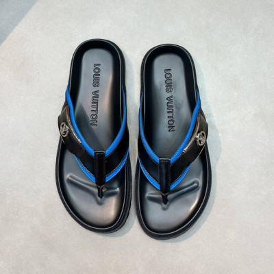 루이비통 남성 블루탭 슬리퍼 - Louis vuitton Mens Blue Tap Slippers - lv1038x