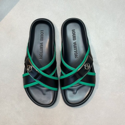 루이비통 남성 그린탭 슬리퍼 - Louis vuitton Mens Green Tap Slippers - lv1040x