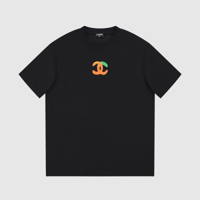 샤넬 남/녀 크루넥 블랙 반팔티 - Chanel Unisex Black Tshirts - ch421x