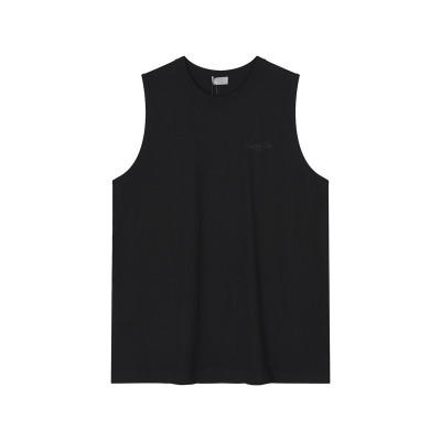 디올 남성 블랙 크루넥 나시 - Dior Mens Black Sleeveless Tshirts - di494x