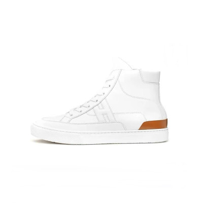 에르메스 남/녀 화이트 하이탑 스니커즈 - Hermes Unisex White Sneakers - he179x