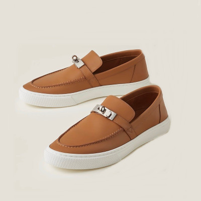 에르메스 남/녀 카멜 로퍼 - Hermes Unisex Camel Loafer - he182x