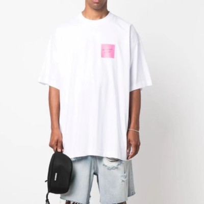 베트멍 남/녀 트렌디 화이트 반팔티 - Vetements Unisex White Tshirts - vet354x