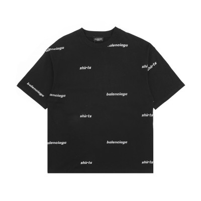 발렌시아가 남성 블랙 크루넥 반팔티 - Balenciaga Mens Black Short sleeved Tshirts - ba425x