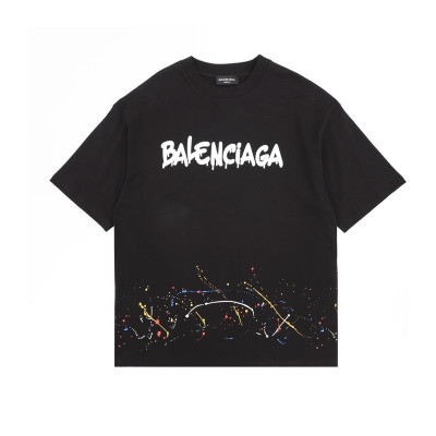 발렌시아가 남성 블랙 크루넥 반팔티 - Balenciaga Mens Black Short sleeved Tshirts - ba427x