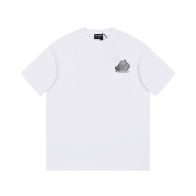 발렌시아가 남성 화이트 크루넥 반팔티 - Balenciaga Mens White Short sleeved Tshirts - ba440x