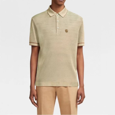 제냐 남성 베이지 폴로 반팔티 - Zegna Mens Beige Short sleeved Tshirts - ze94x