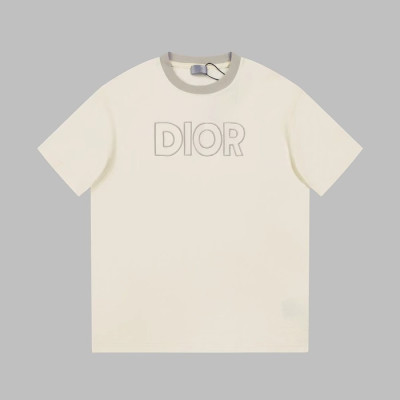 디올 남성 아이보리 크루넥 반팔티 - Dior Mens Ivory Short sleeved Tshirts - di500x