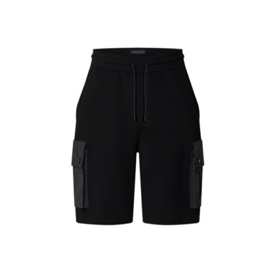 루이비통 남성 블랙 반바지 - Louis vuitton Mens Black Half-pants - lv1136x